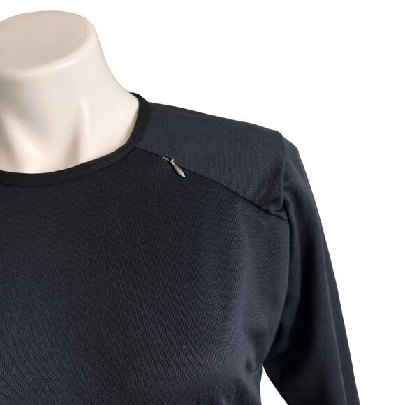 Nike Run Top Size Medium Dri Fit Black Long Sleeve Running Shirt Womens Y2K - Picture 4 of 14